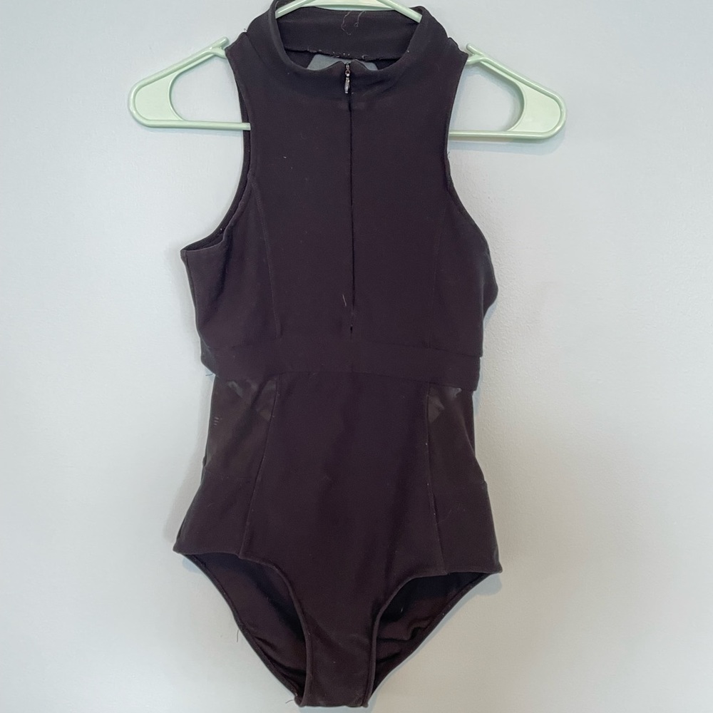 Black dance leotard/athletic bodysuit
